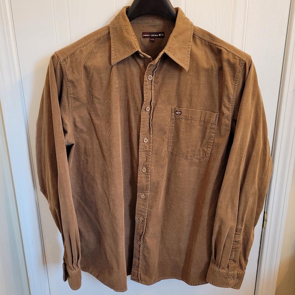 Point Zero Men's Corduroy Button Down Shirt